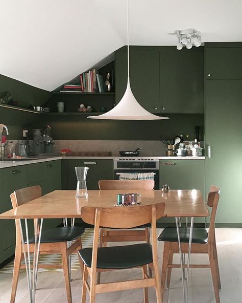 Gubi Pendant, Gubi Semi Pendant, Interior 2023, Willow Green, Ikea Frames, Storage Units, Unique Kitchen, Green Kitchen, Decor Tips