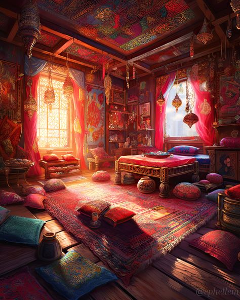 Fantasy House Interior Art, Fantasy Bedroom Concept Art, Fantasy House Interior, Fairy Places, Fantasy Interior, Fantasy Bedroom, Fantasy Rooms, Fantasy Concept, Image Downloads