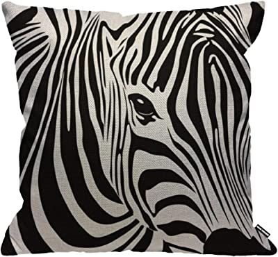 Amazon.co.uk: Zebra Print Bedroom Sofa Chair, Banana Palm, Zebra Animal, Zebras Animal, Bedroom Sofa, Zebra Print, Sofa Chair, Throw Pillow Cover, Home Kitchen