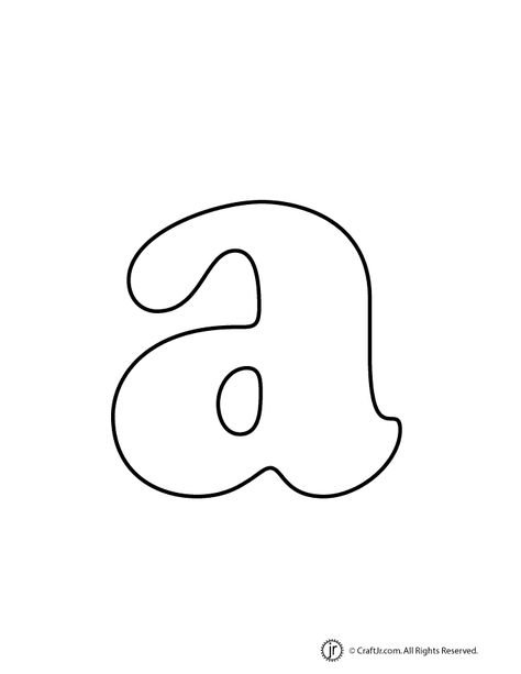 Lowercase Bubble Letter a | Woo! Jr. Kids Activities A Bubble Letter, Letter A Craft, Bubble Letters Lowercase, Letter Stencils To Print, Balloon Centerpieces Diy, Bubble Alphabet, Print Crafts, Bubble Letter Fonts, Bubble Drawing