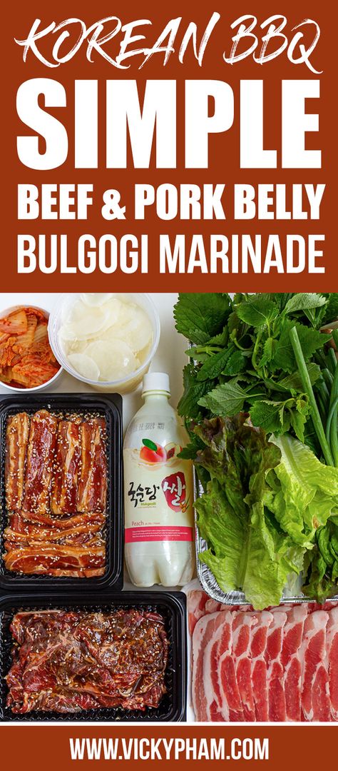 Sliced Pork Belly Recipes Korean Bbq, Marinated Pork Belly Korean Bbq, Korean Bbq Pork Belly Marinade, Korean Pork Belly Marinade, Pork Belly Marinade Recipe, Kalbi Marinade Recipe, Korean Pork Belly Recipes, Korean Bbq Pork Belly, Pork Belly Marinade