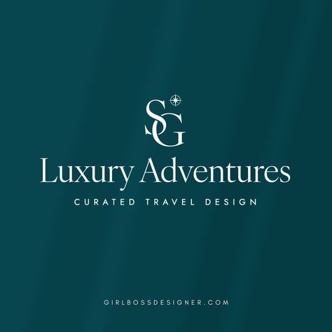 Susan, the founder of SG Luxury Adventures, had a goal to create a brand that conveyed sophistication, timelessness, and luxury. We utilized a color palette that included shades of teal, warm neutrals, and black. The logo design displays the monogram SG symbol, which is complemented with a small compass rose, subtly hinting at a travel reference. The font used in the main logo is a serif font, with varying weights within the letters, giving it a high-end feel. Check out her branding and website! Luxury Graphic Design, Dragon Tamer, Travel Advertising Design, Black Branding, Travel Agency Logo, Teal Branding, Website Planning, In Flow, Compass Logo