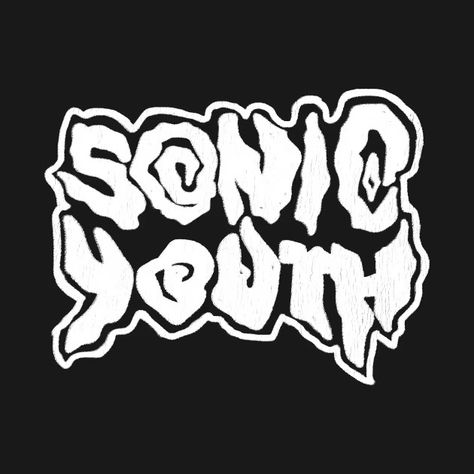 Youth Sonic - Band Merchandise - T-Shirt | TeePublic Diy Band Merch Ideas, Sonic Youth Tattoo, Band Logo Ideas, Patch Stencils, Sonic Youth Poster, Sonic Youth Shirt, Music Stencil, Punk Bands Logos, Dystopia Band