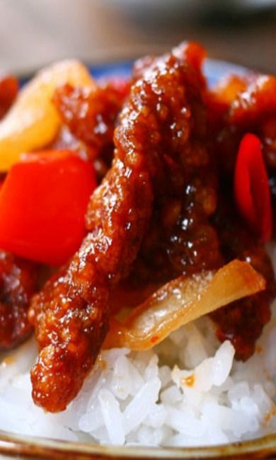 Beijing Beef Bejing Beef Recipe Panda Express, Bejing Beef Recipe, Airfryer Rice, Beijing Beef Panda Express, Bejing Beef, Panda Express Copycat, Beijing Beef, Homemade Chinese Food, Rasa Malaysia