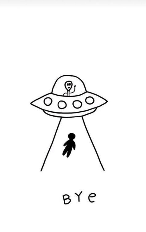 Space Aesthetic Art Drawing, Cute Alien Doodle, Space Things To Draw, Small Doodles Simple, Cartoon Alien Drawing, Cute Space Doodles, Space Drawings Easy, Ufo Doodle, Cute Alien Drawing