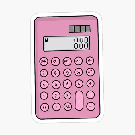 Calculator Sticker Aesthetic, Stickers School Aesthetic, School Stickers Aesthetic, Personal Brand Instagram, Calculator Sticker, Brand Instagram Feed, Math Icon, Math Stickers, 2024 Background