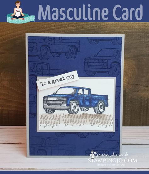 Big Shot Machine, Hand Stamped Cards, Masculine Birthday Cards, Birthday Cards For Boys, Boy Cards, Birthday Cards For Men, Making Greeting Cards, Su Cards, Stamping Up Cards