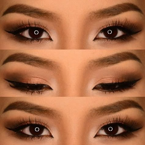 Double Eyelid Makeup, Asian Smokey Eye, Asian Makeup Prom, Eyelid Makeup, Asian Wedding Makeup, Makeup Asian, Wedding Hairstyles And Makeup, Asian Bridal Makeup, Glam Wedding Makeup