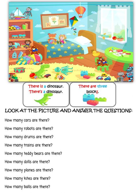 How many online worksheet for 1º. You can do the exercises online or download the worksheet as pdf. How Many Are There Worksheet, How Many Worksheets For Kindergarten, How Many Worksheet, Toys Worksheets For Kids, There Is There Are, Toys Worksheets, How Many Are There, English Grammar For Kids, English Stories For Kids