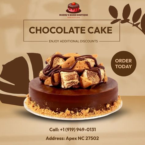 Discover a world of delectable delights with our exquisite range of chocolate cakes. From classic to unconventional, we have the flavors, styles, and designs that will tantalize your taste buds. Cake Ads, Restaurant Instagram Post, Cake Instagram, Restaurant Flyers, Chocolate Logo, Food Template, Restaurant Flyer, Restaurant Marketing, Restaurant Menu Design