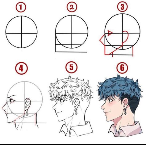 Profile Drawing, 얼굴 드로잉, Drawing Tutorial Face, Anime Tutorial, 얼굴 그리기, Sketches Tutorial, Figure Drawing Reference, Anime Drawings Tutorials, Art Tutorials Drawing