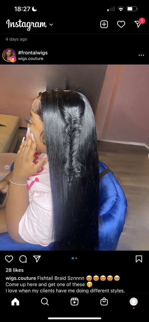 Fish Braids For Black Hair, Fish Braids, Braids For Black, Black Braids, Braids For Black Hair, Fish Tail Braid, Frontal Wigs, Different Styles, Black Hair