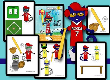 Pete The Cat Play Ball Pete The Cat Play Ball, Ball Activities, Speech Therapy Free, Doodle A Day, Bear Template, Bat Ball, Preschool Speech Therapy, Doodle A, Superhero Bedroom