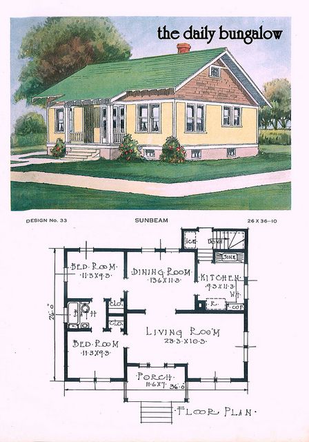 1920 Building Service House Plans | The Sunbeam | Daily Bungalow | Flickr 1920 House Plans, 1920 Bungalow, Earthbag House, 1920 House, Unique House Plans, Vintage House Plans, Sims House Plans, Bungalow House Plans, Bungalow Design