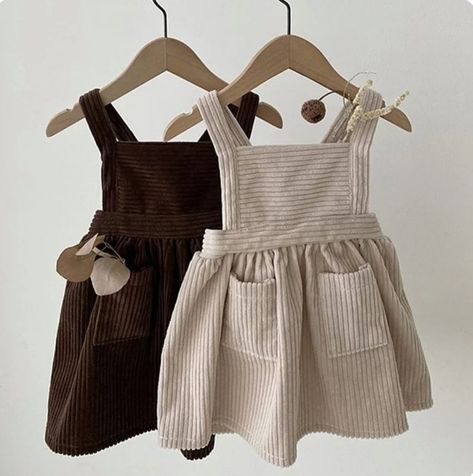 Dress your baby in style with this trendy romper. Perfect for playdates and outings! 👶🏼 #babyootd #stylishbaby. Toddler Spring Dress, Corduroy Pinafore, Spring Toddler, Girls In Suspenders, Corduroy Pinafore Dress, Suspender Skirt, Comfy Dresses, Corduroy Dress, Suspender Dress