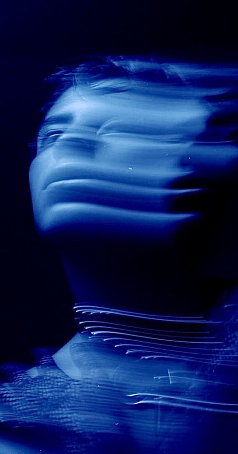 Blue Gel Photography, Blue Future Aesthetic, Blue Editorial Photography, Water Reflection Photoshoot, Blue Lighting Aesthetic, Blue Themed Photoshoot, Vortex Aesthetic, Blue Photo Aesthetic, Alternate Reality Aesthetic