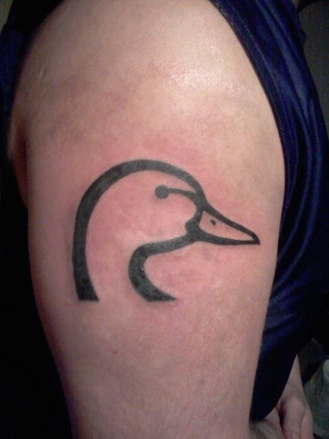 DU! Ducks Unlimited Tattoo, Duck Head Tattoo, Unlimited Tattoo, Nc Tattoo, Duck Tattoos, Head Tattoo, Duck Head, Ducks Unlimited, Head Tattoos