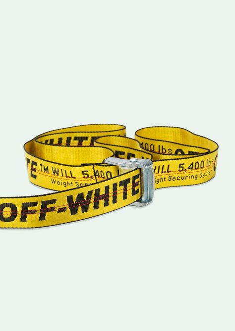 Off White Industrial Belt, Off White Belt, White Industrial, Yellow Belt, Older Women Fashion, White Accessories, White C, Womens Fashion Edgy, White Belt