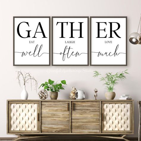 Buy Dining Room Wall Decor Art Gather Sign for Dining Room Online in India - Etsy Dining Room Gather Sign, Gather Sign Dining Room, Dining Area Wall, Dining Room Signs, Family Room Wall Decor, Townhouse Ideas, Dining Wall Decor, Gather Sign, Family Room Walls