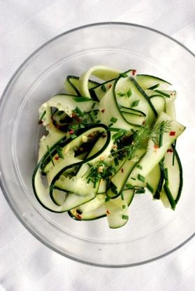 Crisp Cucumber Ribbon Salad Recipe - Food.com Cucumber Ribbon Salad, Cucumber Pickled, Cucumber Ribbons, Ribbon Salad, Salad With Cucumber, Lemon Jello, Pickling Cucumbers, Jell O, Peanut Oil