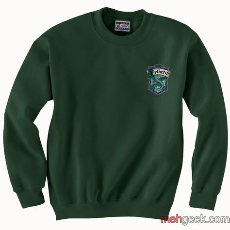 Slytherin Crest #2 Pocket Color Unisex Crewneck Sweatshirt PA Crest Ad – Meh. Geek Slytherin Outfit Casual, Slytherin Uniform Female, Slytherin Hoodie, Slytherin Uniform, Slytherin Quotes, Slytherin Clothes, Slytherin Outfit, Hogwarts Slytherin, Slytherin Wallpaper