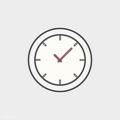 Illustration of clock icon | free image by rawpixel.com Clock Drawing Simple, Cute Clock Icons, Clock Schedule, Clock Anime, Time Symbol, Clock App Icon, Clock Logo, Clock Drawing, Clock Vector