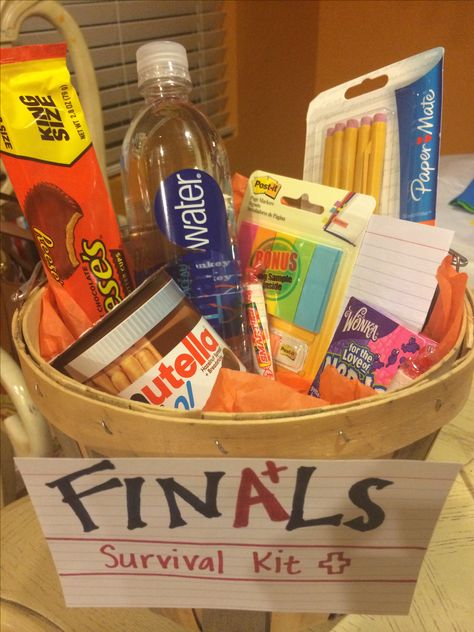 Finals survival kit Finals Survival Kit College, Finals Survival Kit, Finals Care Package, College Survival Kit, Finals Gift, Survival Kit Gifts, Study Gift, College Survival, Survival Supplies