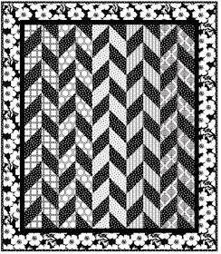 Quilt Inspiration: Free pattern day! Black and White quilts Jelly Roll Quilts Ideas, Jelly Roll Quilts, Camper Quilt, Gingham Quilt, Churn Dash Quilt, Herringbone Quilt, Two Color Quilts, Black And White Quilts, White Quilts