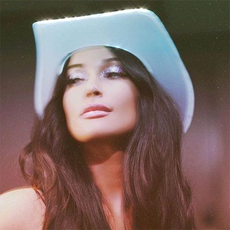 This DIY Kacey Musgraves Halloween Costume Has EverythingSpace Cowboy Not Included - SHEfinds #halloween #halloweencostumes #weddingsbyseason #weddings #by #season Kacey Musgraves, A Woman, Cowboy, Hair, Blue, White, Instagram