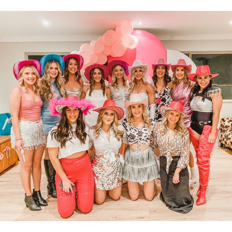 Rodeo Bachelorette Party Outfit, Last Rodeo Bachelorette Party Outfit, Cowgirl Hens, Birthday Vegas, Last Rodeo Bachelorette Party, Rodeo Bachelorette Party, Cowgirl Barbie, Hen Ideas, Cowgirl Disco