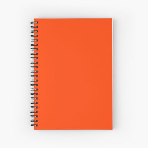 Orange Notebook, Red Journal, Color Plain, Orange Neon, Ruled Notebook, Orange Design, Cute School Supplies, Print Book, Spiral Notebooks