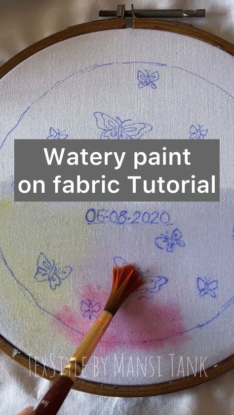 Sharpie On Fabric, How To Paint On Fabric, Fabric Painting Techniques Tutorials, Fabric Painting Ideas, Fabric Art Tutorials, Paint On Fabric, Acrylic Paint On Fabric, Fabric Tutorial, Painting On Fabric