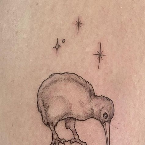 Lotte Loves Lemons (Rosie) on Instagram: "Super cute kiwi stack today. Come at me tourist friends 😽 #tattoo #tattoos #finelinetattoo #kiwi #kiwis #kiwibird #nztattoo #wellingtontattoo #nztattooartist #cutetattoo #blackandgreytattoo #newzealand #ink #inked #birds #birdtattoo" New Zealand Tattoos For Women, Kiwi Fern Tattoo, Kiwi Fruit Tattoo, New Zealand Tattoo Ideas, Kiwi Bird Tattoo, Kiwi Tattoo, Nz Tattoo, Friends Tattoo, New Zealand Tattoo