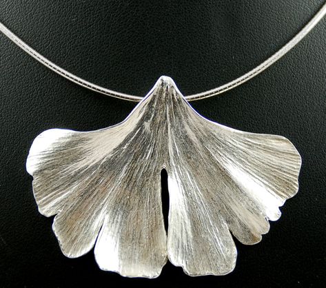 Ginkgo Leaf Jewelry, Ginko Jewelry, Ginko Earrings, Ginkgo Jewelry, Metal Art Jewelry, Precious Metal Clay Jewelry, Art Clay Silver, Metal Jewelry Making, Art Jewelry Design