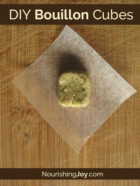 Add a rich, savory depth to all your dishes with homemade bouillon cubes! Homemade Bouillon, Diy Seasonings, Homemade Stock, Types Of Mushrooms, Paleo Soups, Diy Foods, Frugal Food, Homemade Seasoning, Dry Mixes