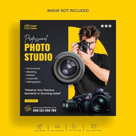 Photography Social Media Post, Instagram Post Ideas Photography, Photography Social Media, Instagram Post Ideas, Instagram Banner, Social Media Photography, Social Media Banner, Free Graphics, Post Ideas