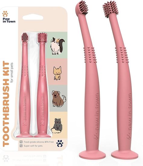 PawInTown Silicone Cat Toothbrush Set – 2 MiniHead Brushes – Kitten/Cat Dental Care, Cat Teeth Cleaning, Pet Care, Cat Necessities, Cat Tooth Brushing Kit, Pet Toothbrush for Cat (Blushing Flamingo) : Amazon.co.uk: Pet Supplies Cat Necessities, Cat Brushing Teeth, Pet Toothbrush, Cat Toothbrush, Cat Bedroom, Gotcha Day, Dog Birthday Party, Cat Treats, Teeth Cleaning