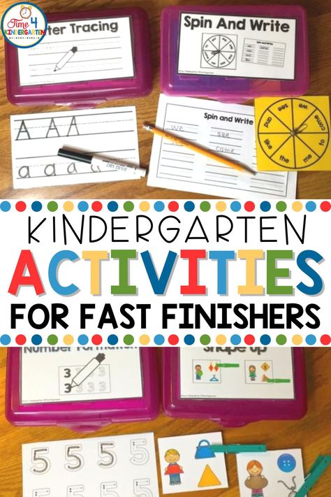 Need some kindergarten activities for fast finishers? You know, those students who finish their work early, and faster than most other students. These fun kindergarten work bins are the perfect solution! Kindergarten Early Finisher Bins, Early Finisher Activities Kindergarten, Kindergarten Early Finishers, Fast Finishers Kindergarten, Kindergarten Early Finishers Activities, Early Finishers Kindergarten, Kindergarten Classrooms, Kindergarten Classroom Management, Work Bins