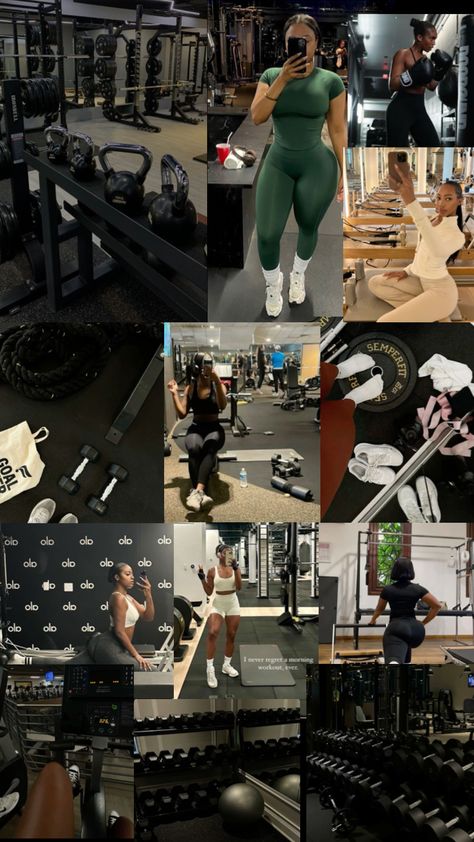 Black girl gym aesthetic ￼ Fitness Goal Black Women, Healthy Life Aesthetic Black Women, Martial Arts Black Women, Vision Board Images Pictures Fitness, Black Gym Girlies Aesthetic Vision Board, Black Women Weight Lifting, Black Physical Therapist Aesthetic, Active Black Women, Body Recomposition Black Women