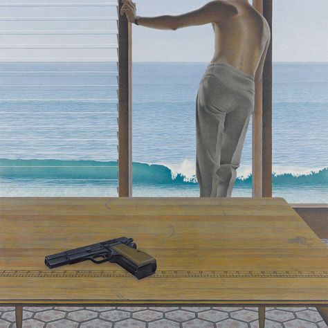 Alex Colville, Pacific, 1967 | Art Books | Art Canada Institute Art Gallery Of Ontario, Alex Colville, Magic Realism, Andrew Wyeth, Jackson Pollock, Buy Prints, Henri Matisse, Art Works, Art Inspo