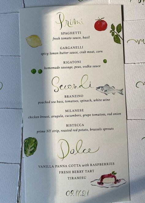 Vintage Wedding Menu Cards, Dinner Party Stationary, Italian Welcome Dinner, Wedding Menu Italian, Dinner Party Menu Aesthetic, Dinner Party Menu Design Aesthetic, Italian Dinner Invitations, Italian Dinner Party Invitations, Italian Dinner Party Invite