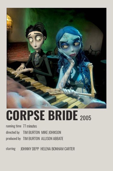 Halloween Costume Movie, Corpse Bride Movie, The Corpse Bride, Iconic Movie Posters, Film Posters Minimalist, Movie Info, Polaroid Poster, Film Posters Vintage, Classic Movie Posters