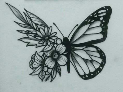 TT half flower half butterfly Half Flower Half Butterfly, Butterfly With Flowers, Half Butterfly, Butterfly With Flowers Tattoo, Butterfly Hand Tattoo, Half Flower, Butterfly Sketch, Flower Tattoo Drawings, Butterfly Tattoo Designs