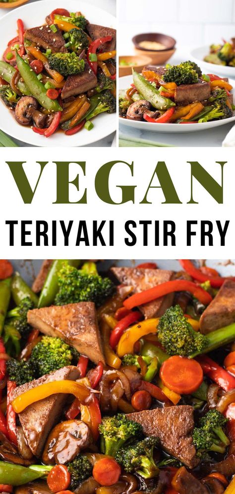 This is the best Tofu Stir Fry recipe because it's quick, easy, full of protein and vegetables and best of all, a rich, flavorful teriyaki sauce! A quick vegan lunch or dinner you’ll want to make over and over again. Teriyaki Tofu Recipes, Vegan Tofu Stir Fry, Tofu Stir Fry Recipe, Tofu Teriyaki, Best Tofu, Sweet Teriyaki Sauce, Teriyaki Stir Fry, Teriyaki Sauce Recipe, Teriyaki Tofu