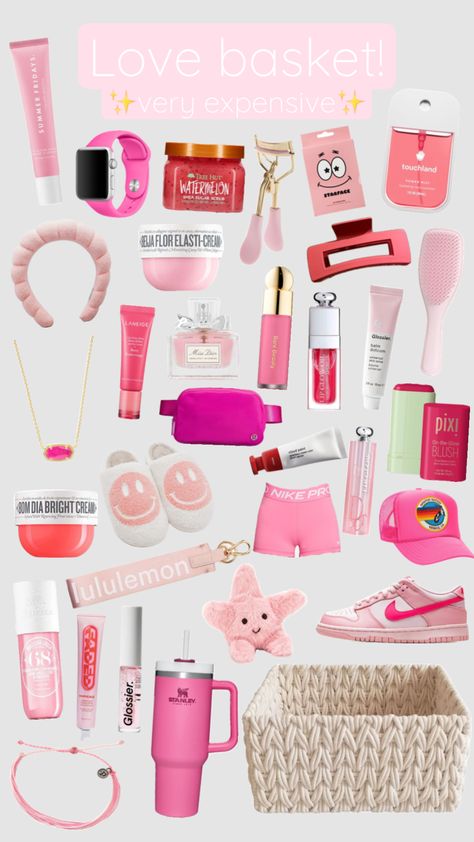 love basket!💖(expensive!) #love#basket#lovebasket#pink#red Love Basket, Your Aesthetic, Creative Energy, Pink Red, Energy, Collage, Red, Pink