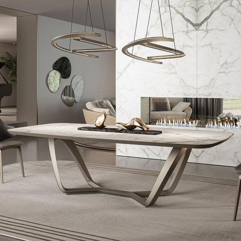 Sign 72 Dining Table by Reflex Angelo Modern Luxury Dining Table, Italian Sofa Designs, Luxury Dining Table, Credenza Design, Luxury Modern Furniture, Table Designs, Elegant Dining Room, Sideboard Designs, Marble Dining