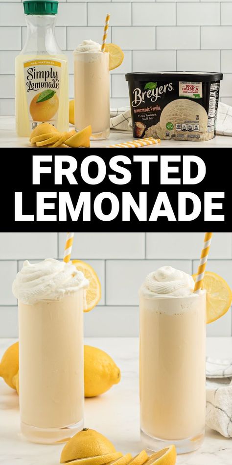 Copycat Drink Recipes, Simply Lemonade, Copycat Chick Fil A, Frosted Lemonade, Dessert Oreo, Drink Recipes Nonalcoholic, Breakfast And Brunch, Frozen Lemonade, Smoothie Drink Recipes