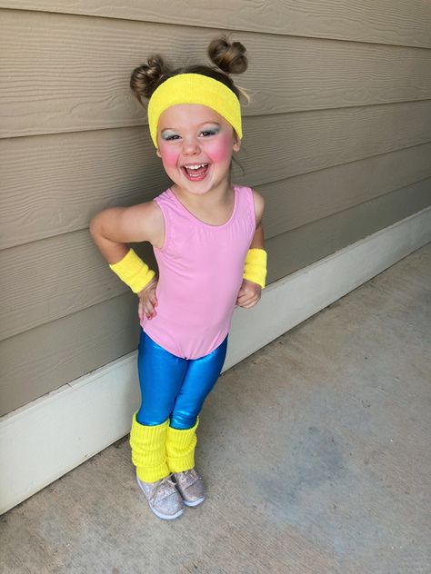 80’s yogo Kids Decade Day Outfits, 80s Kids Outfits, Decades Day Outfits, 80’s Dresses, Neon Carnival, Halloween Duos, Gymnastics Costumes, 80s Costume, 80’s Fashion