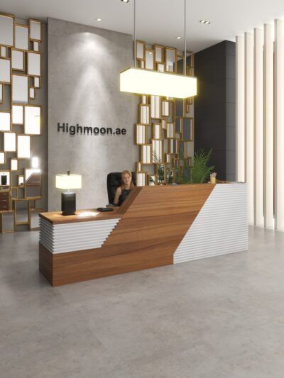 L Shape Counter For Shop, Modern Reception Counter, Dentist Office Design Interiors, Modern Reception Desk Design, Office Counter Design, Front Desk Design, Reception Table Design, Office Reception Design, Dentist Office Design