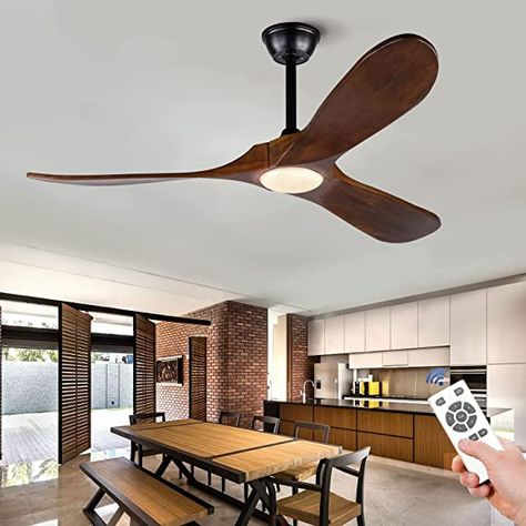 Wooden Fans Ceiling, Ceiling Fan Bedroom Light Wood, Wood Ceiling Fans No Light, Modern Wood Ceiling Fan, Bamboo Ceiling Fan With Light, Wooden Ceiling Fans, Modern Wood Flushmount Ceiling Fan, Terrace Living Room, Living Room Ceiling Fan